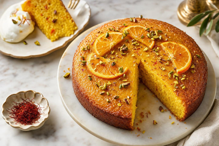 MARAL saffron —Saffron Orange Olive Oil Cake