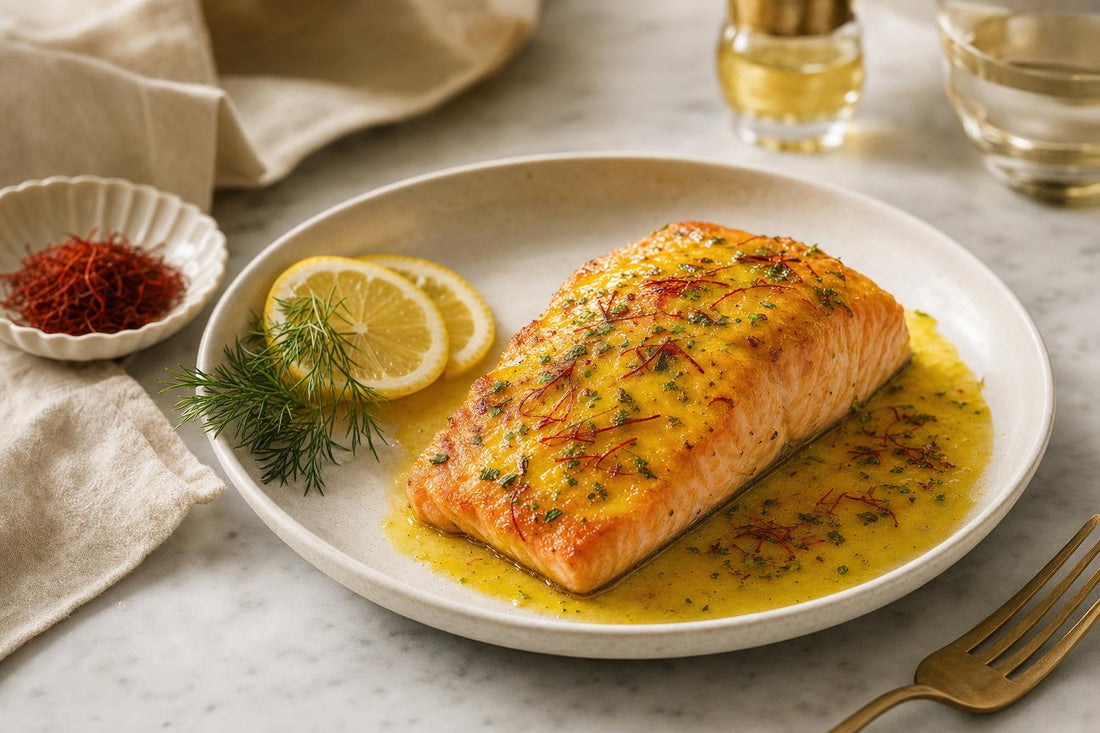 MARAL saffron —Saffron Lemon Butter Salmon