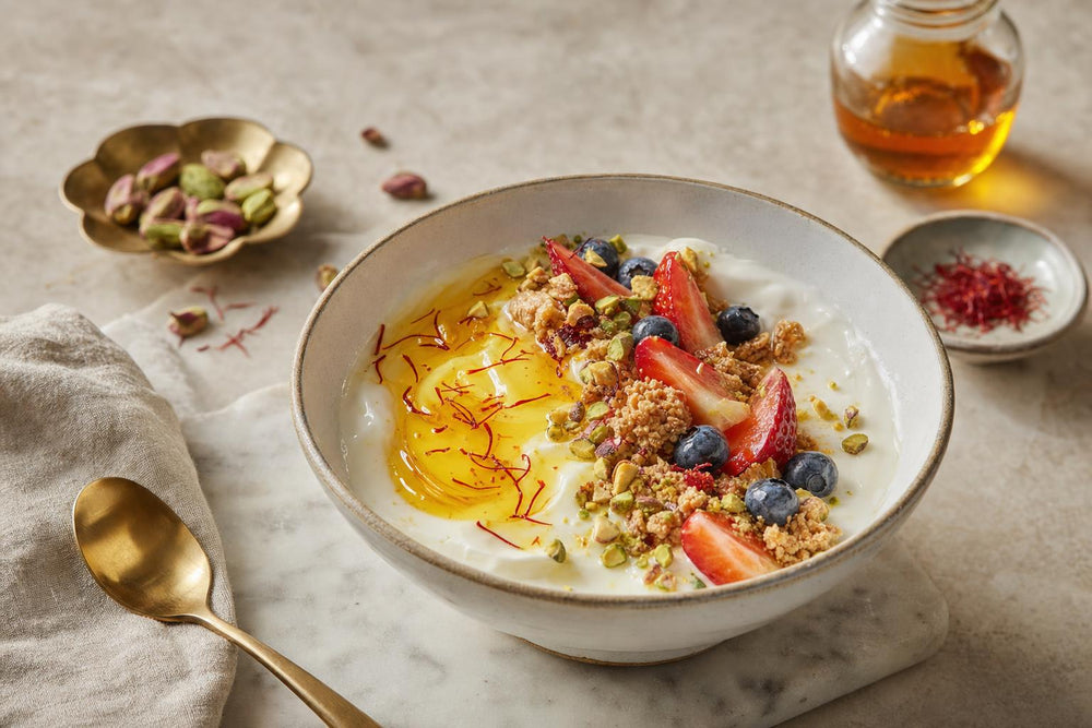 MARAL saffron —Saffron Honey Yogurt Bowl