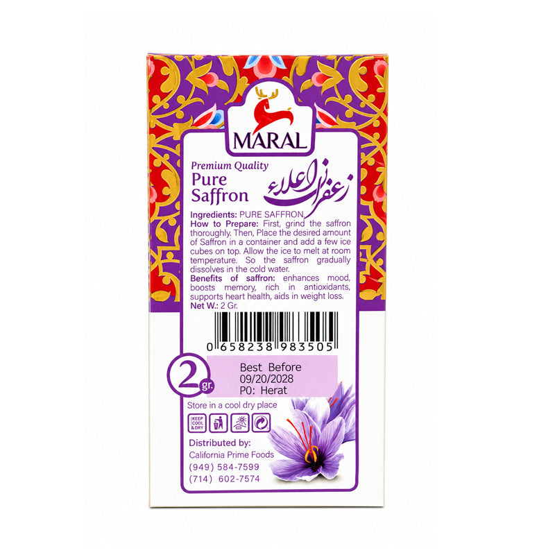 MARAL Persian Super Negin Saffron – 2g