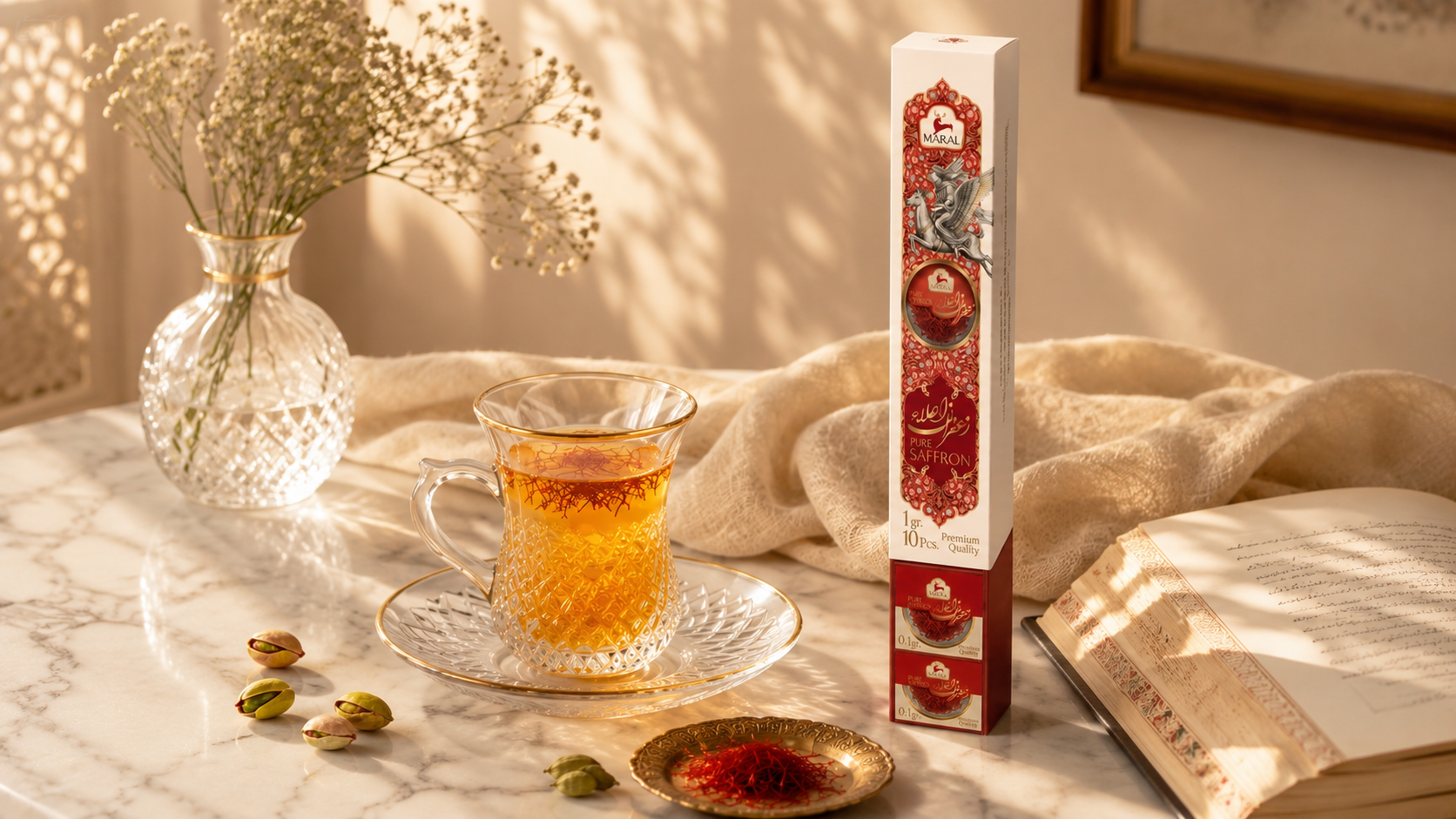 An elegant saffron culinary experience