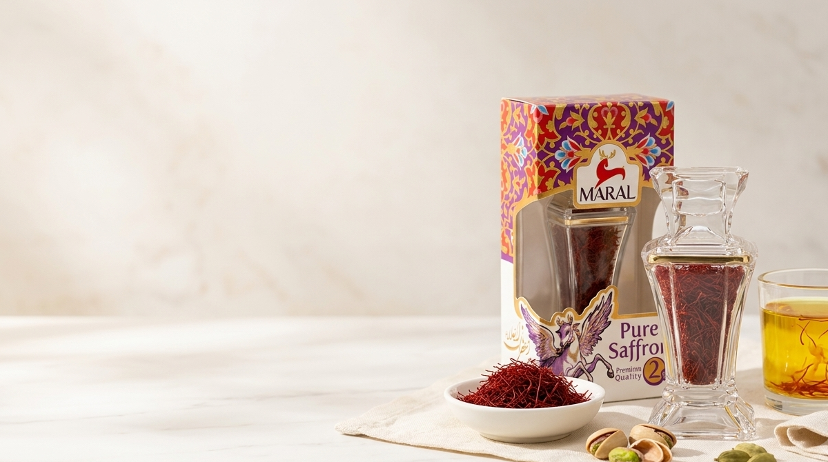 A refined saffron tea ritual