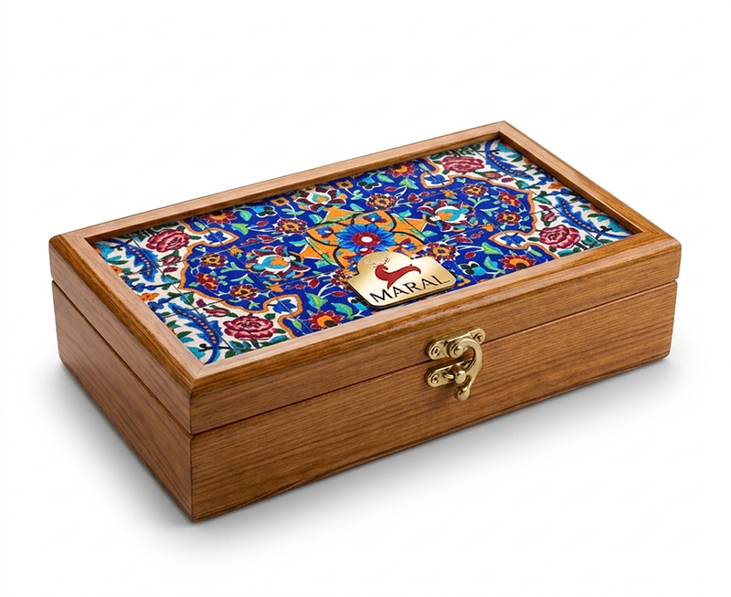 MARAL Wooden Saffron Gift Set – 8g (2 × 4g)